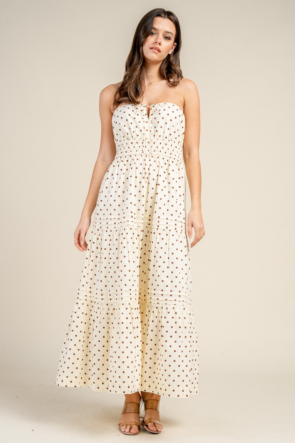 LIGHT POPLIN TUBE MAXI DRESS