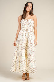 LIGHT POPLIN TUBE MAXI DRESS