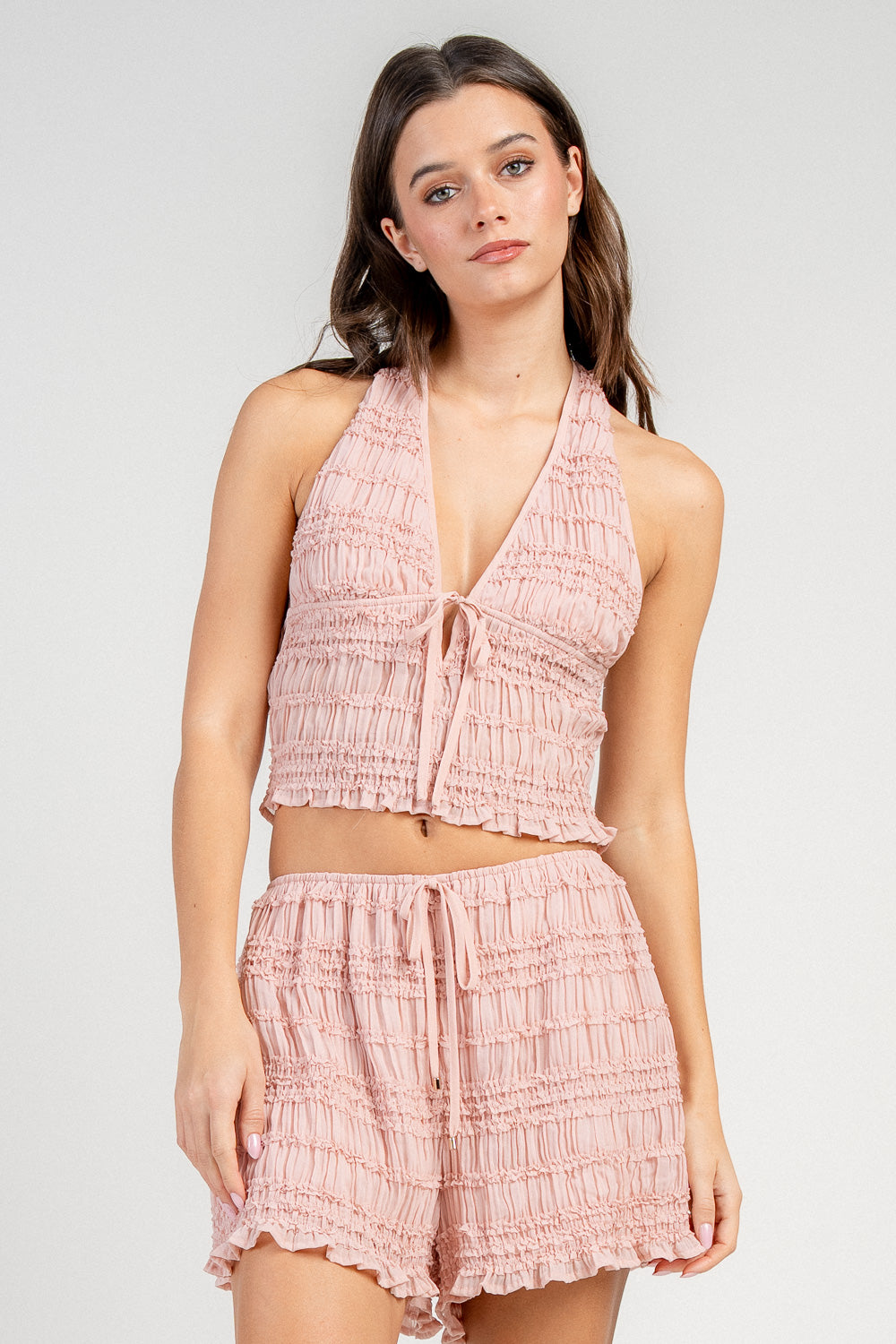 BOHO HALTER SHORT SET