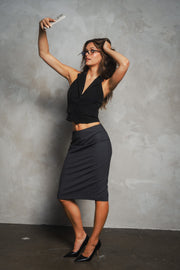 Tailored Halter Vest Top
