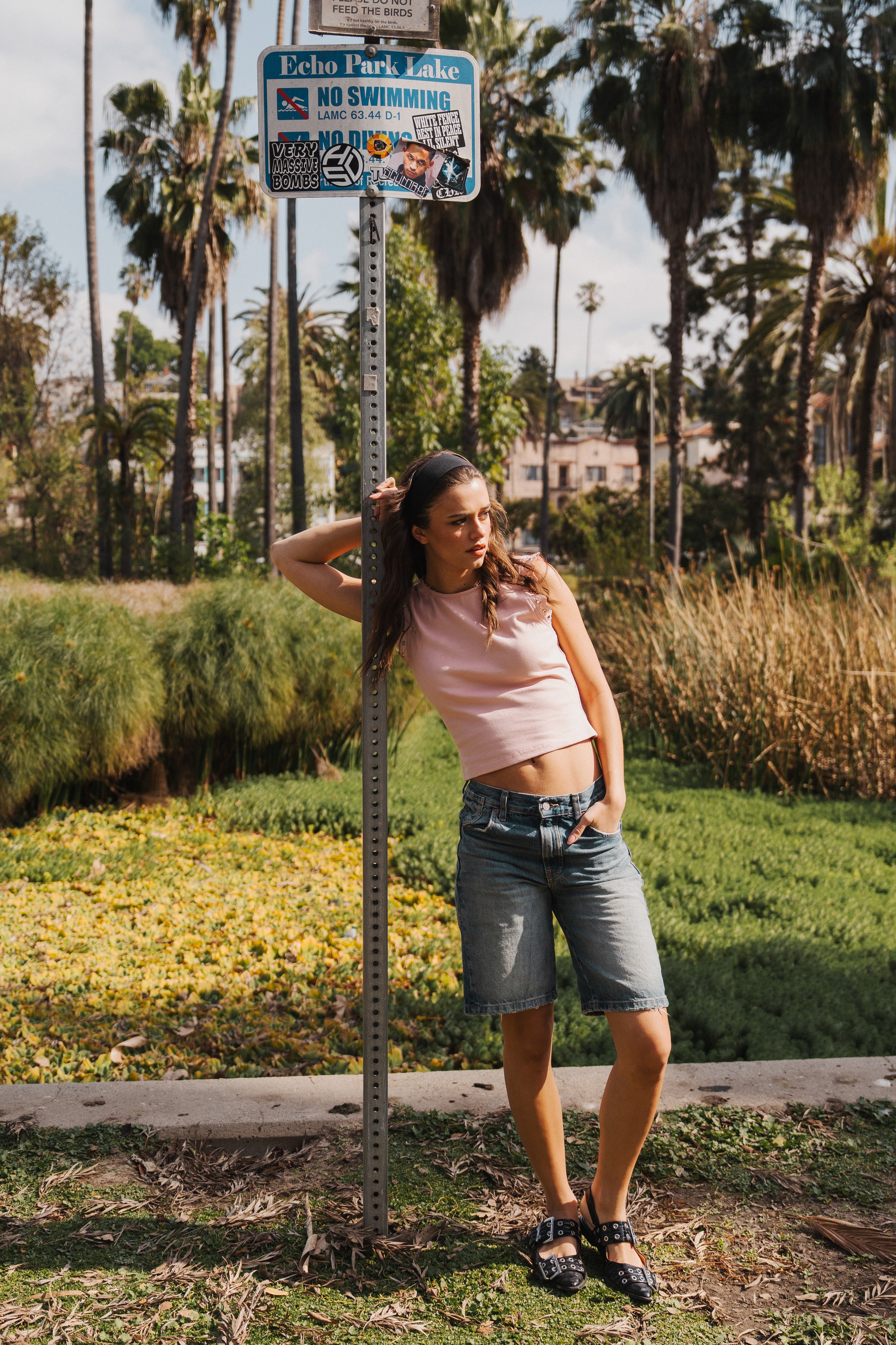 RIBBED JERSEY GROMMET EYELET LACE TRIMMED S/L RIBBED TOP