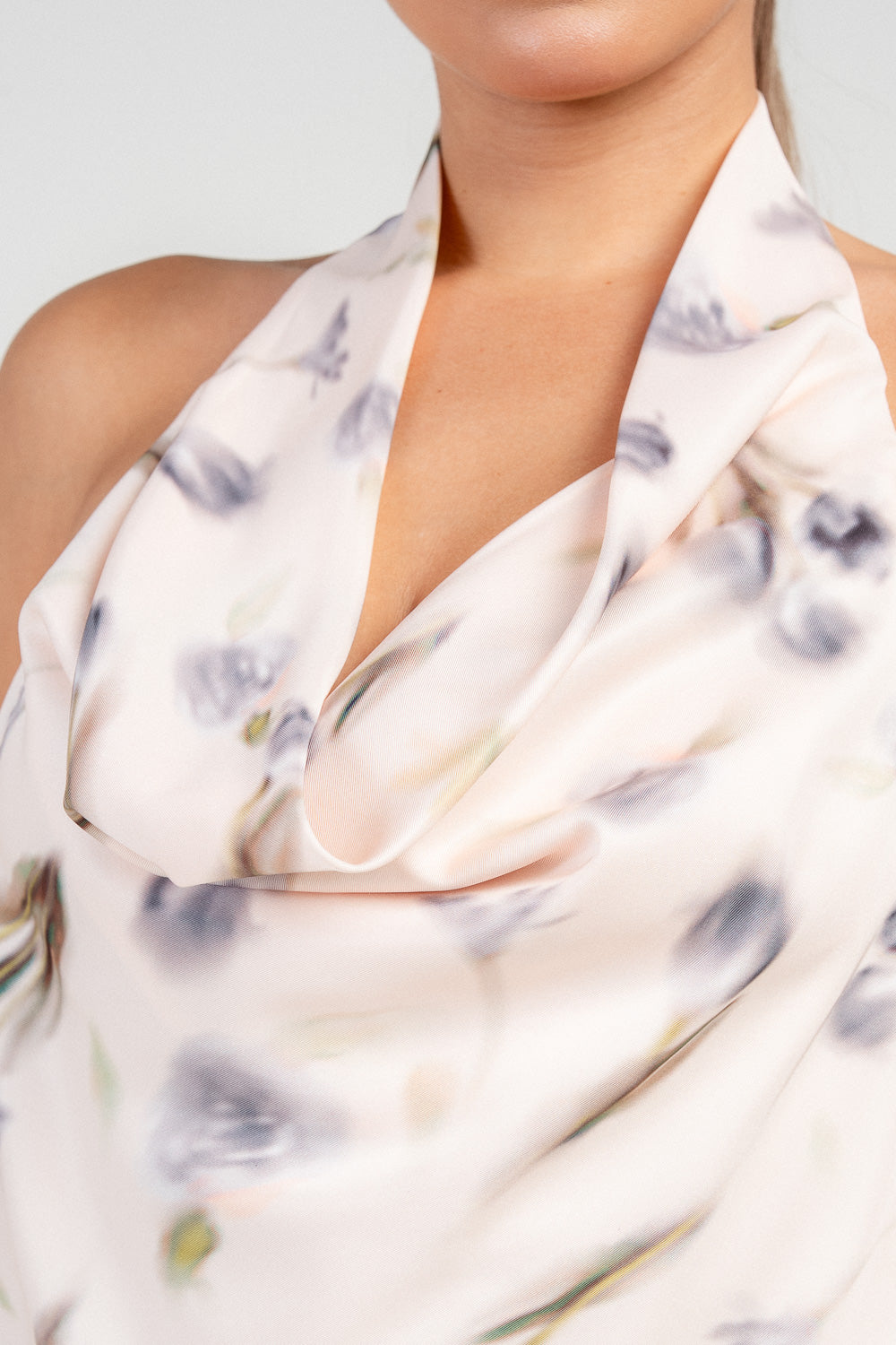 Cowl Halter Open Back Top