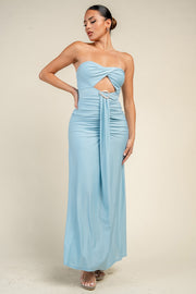 Strapless Cutout Maxi Dress