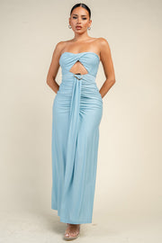 Strapless Cutout Maxi Dress
