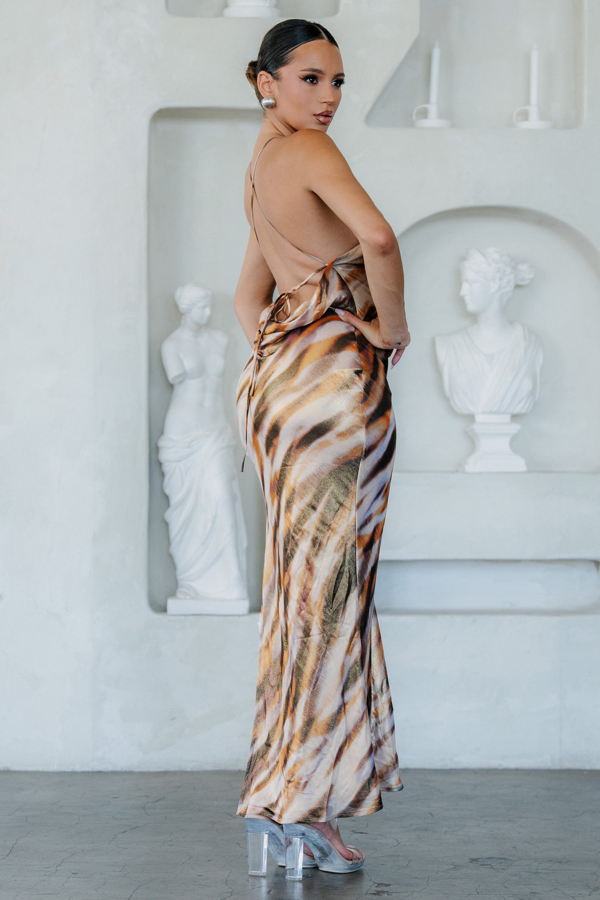 Wild Mirage Satin Maxi Dress
