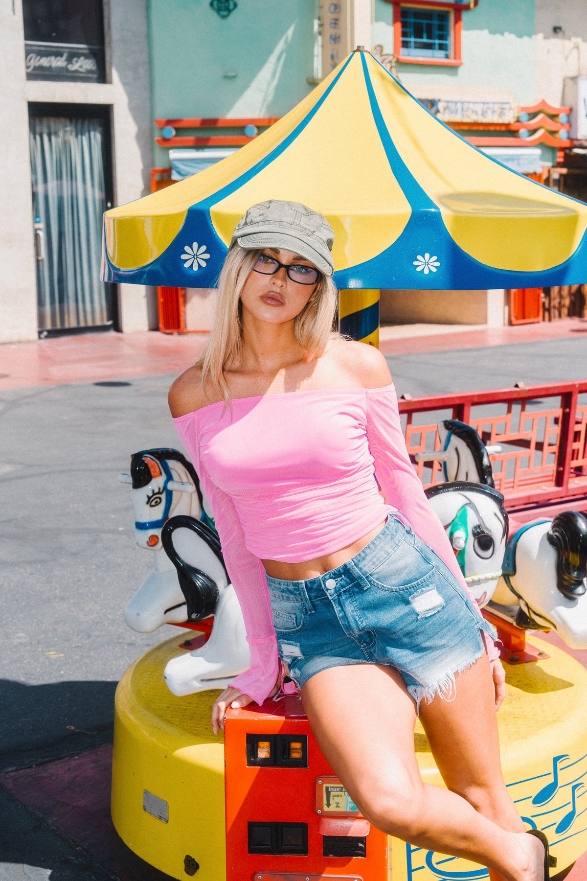Off Shoulder Ruched Mesh Top