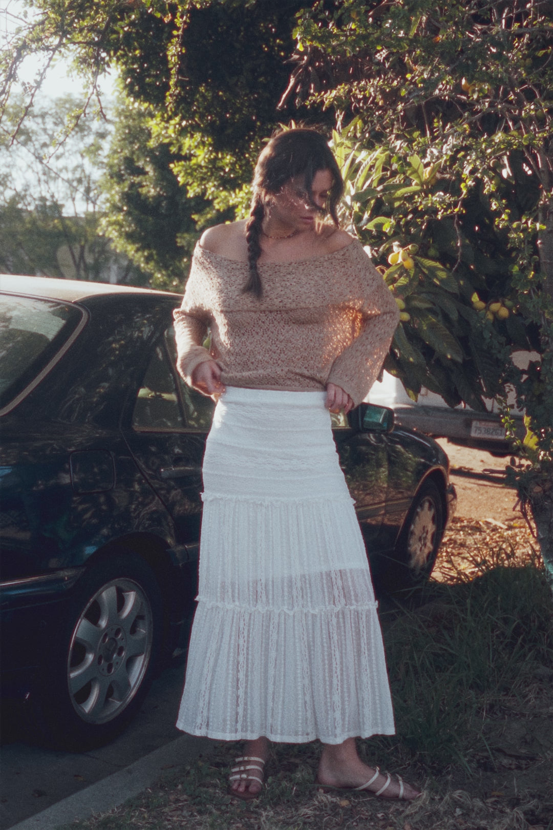 Load video: OFF SHOULDER LONG SLEEVE TOP