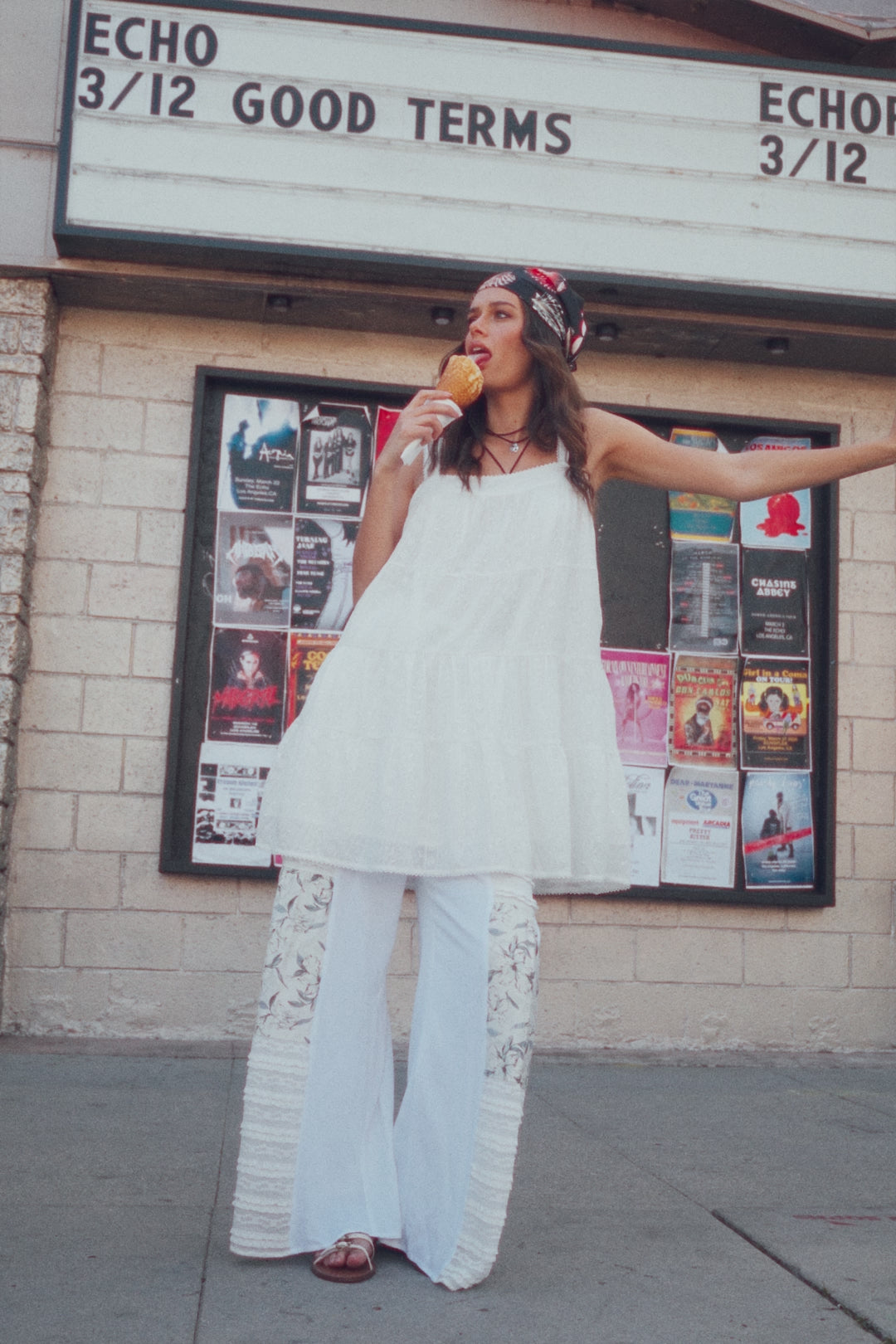 Load video: CREPON 3D LACE MIX MEDIA LONG PANTS